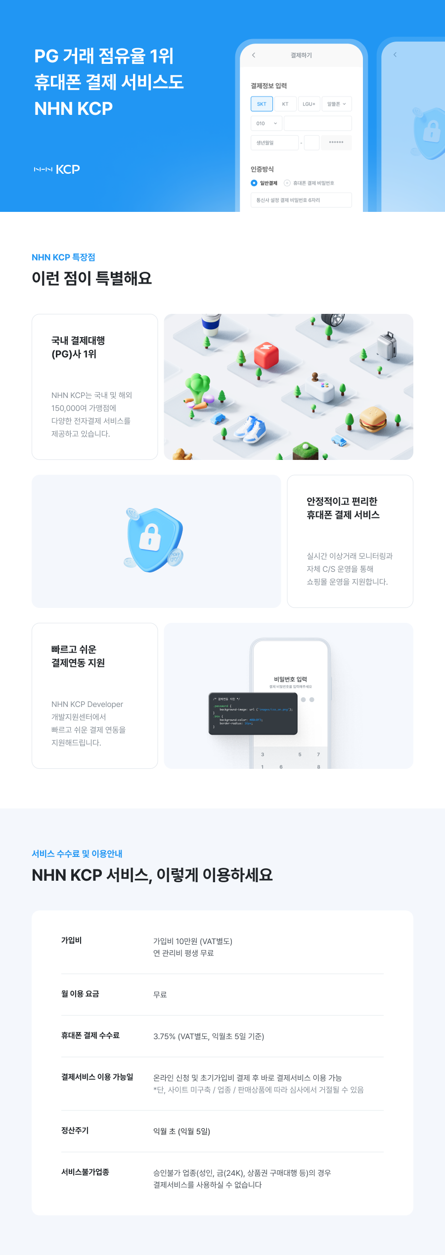 카페24 스토어 - NHN KCP 휴대폰결제