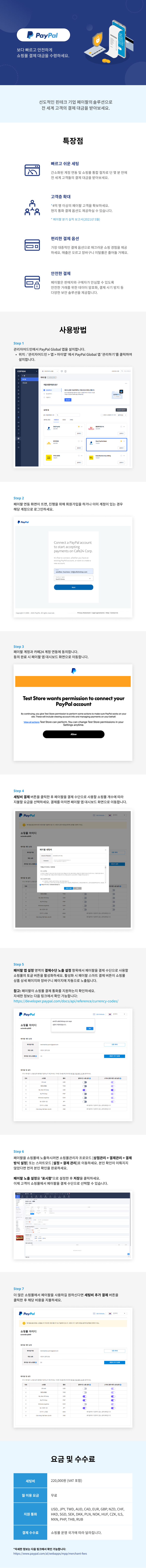 카페24 스토어 - PayPal Global