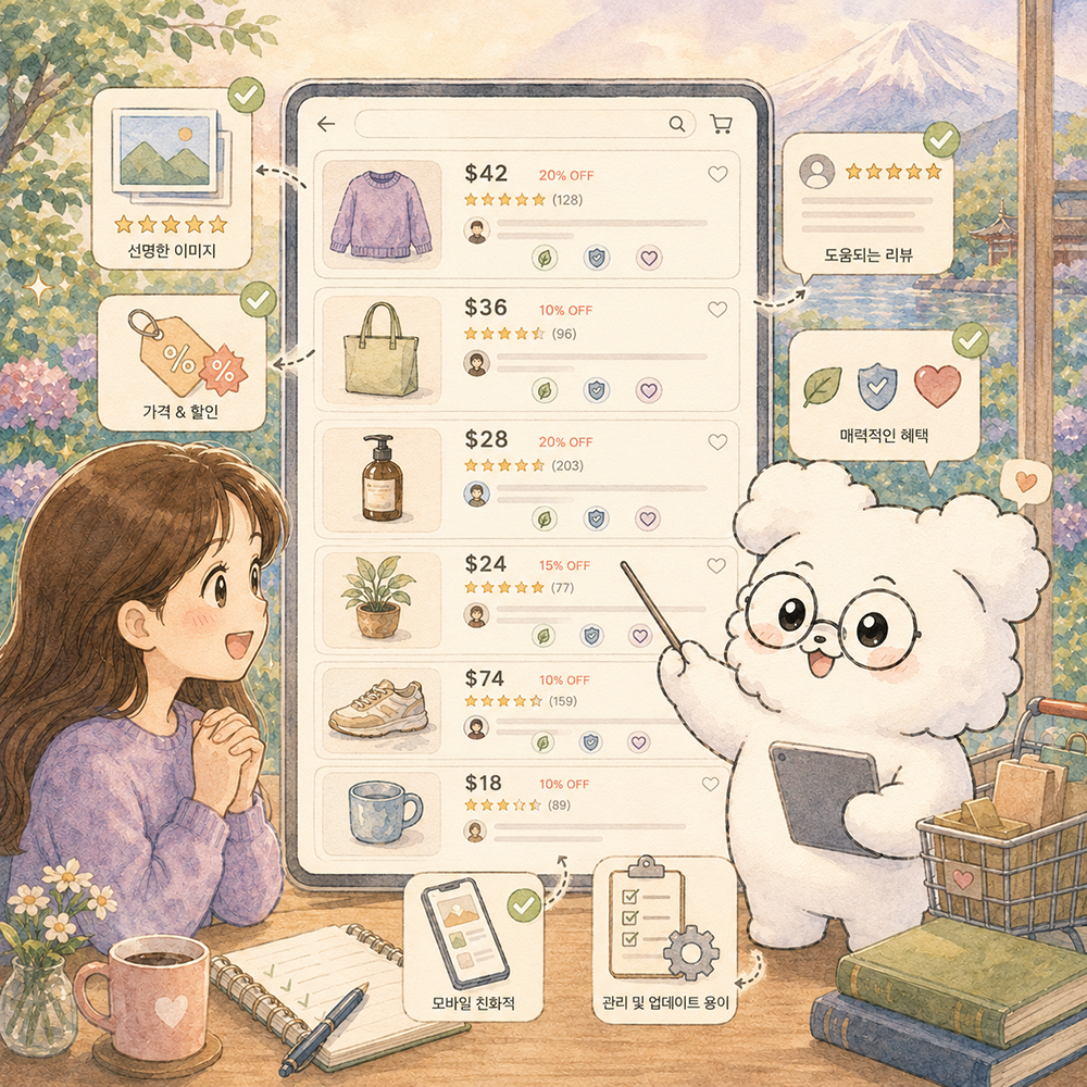 케이디자인이 생각하는 좋은 디자인 - 상품목록 UX 디자인